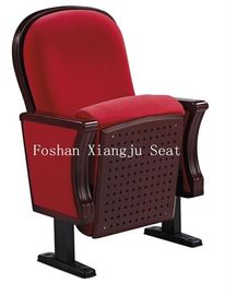 중국 PU 거품 경청자 착석을 위한 냉각 압연되는 나무로 되는 강당 의자 강철 발 협력 업체