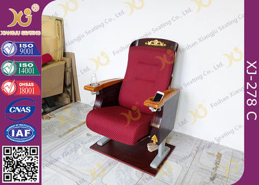 중국 단단한 나무 팔걸이/컵 홀더를 가진 고대 황금 페인트 베니어 극장 착석 의자 협력 업체