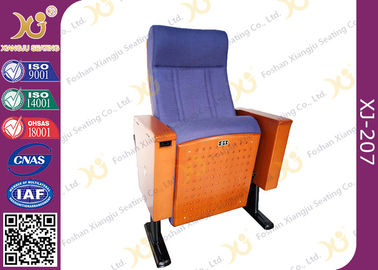 중국 Foldable PU 거품 좌석을 가진 목제 상자 팔걸이 의사당 의자 협력 업체
