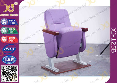 중국 직물 덮개/강당 착석을 가진 교회 홀 자주색 접히는 의자 협력 업체