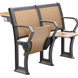중국 학교 강당을 위해 놓이는 Foldable 철 금속 합판 나무로 되는 책상 및 의자 협력 업체