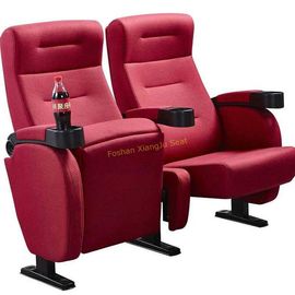 중국 내화성 빨간 직물 접히는 영화관 의자는 중력에 의하여 위로 기울입니다 협력 업체