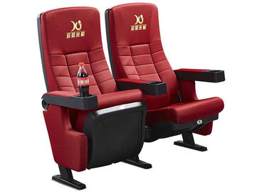 중국 움직일 수 있는 Amrest를 가진 빨간 직물 XJ-6819 조정 다리 영화 영화관 의자 협력 업체