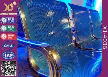 중국 은행/버스 정류장을 위한 완성되는 금속 구조 대기 장소 의자를 크롬 도금을 하십시오 협력 업체
