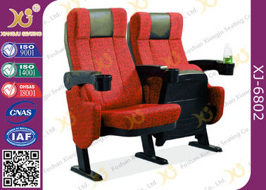 중국 4d 금속 발 영화관 착석 의자, cupholder 방석 극장 의자를 가진 플라스틱 팔걸이 협력 업체