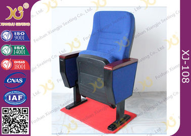 중국 백지장을 가진 플라스틱 극장 강당 의자/강당 좌석이 파랑에 의하여 접혔습니다 협력 업체