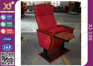 중국 거치된 지면 호두 목제 색깔 직물 공립학교 강당 의자 협력 업체
