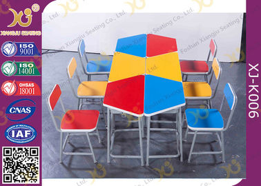 중국 다채로운 협조적인 고등학교 학생을 위한 학문에 의하여 접합되는 책상 그리고 의자 협력 업체
