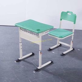 중국 알루미늄 구조 중간 높은 학생 책상과 의자 고정되는 HDPE 표면 박하 녹색 협력 업체