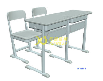 중국 4개의 균형 조정 기계장치를 가진 K011-2 두 배 학교 책상 그리고 의자 협력 업체