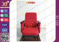 PP는 경청자 의자, 조정 다리 빨간색에 있는 철회 가능한 강당 극장 착석을 위해 벗깁니다 협력 업체