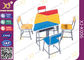 다 기능적인 조합 학생 책상 및 의자는 강철 서랍/교실 가구로 놓았습니다 협력 업체
